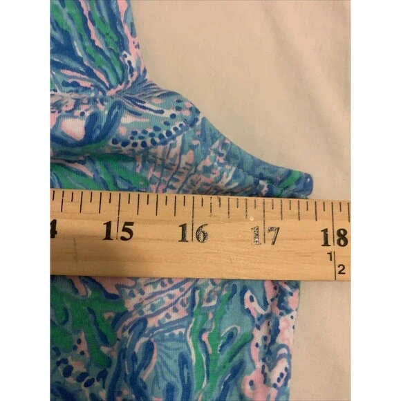 Lily Pulitzer Malone Maxi Dress Las Olas Aqua Small Vacation Resort Beach **flaw - Picture 11 of 11